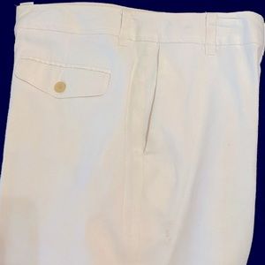 Banana Republic Martin Fit White Linen Pants
